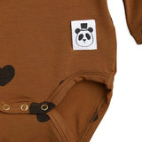 Mini Rodini Basic Hearts Brown Body