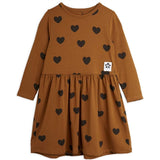 Mini Rodini Basic Hearts Brown Kjole