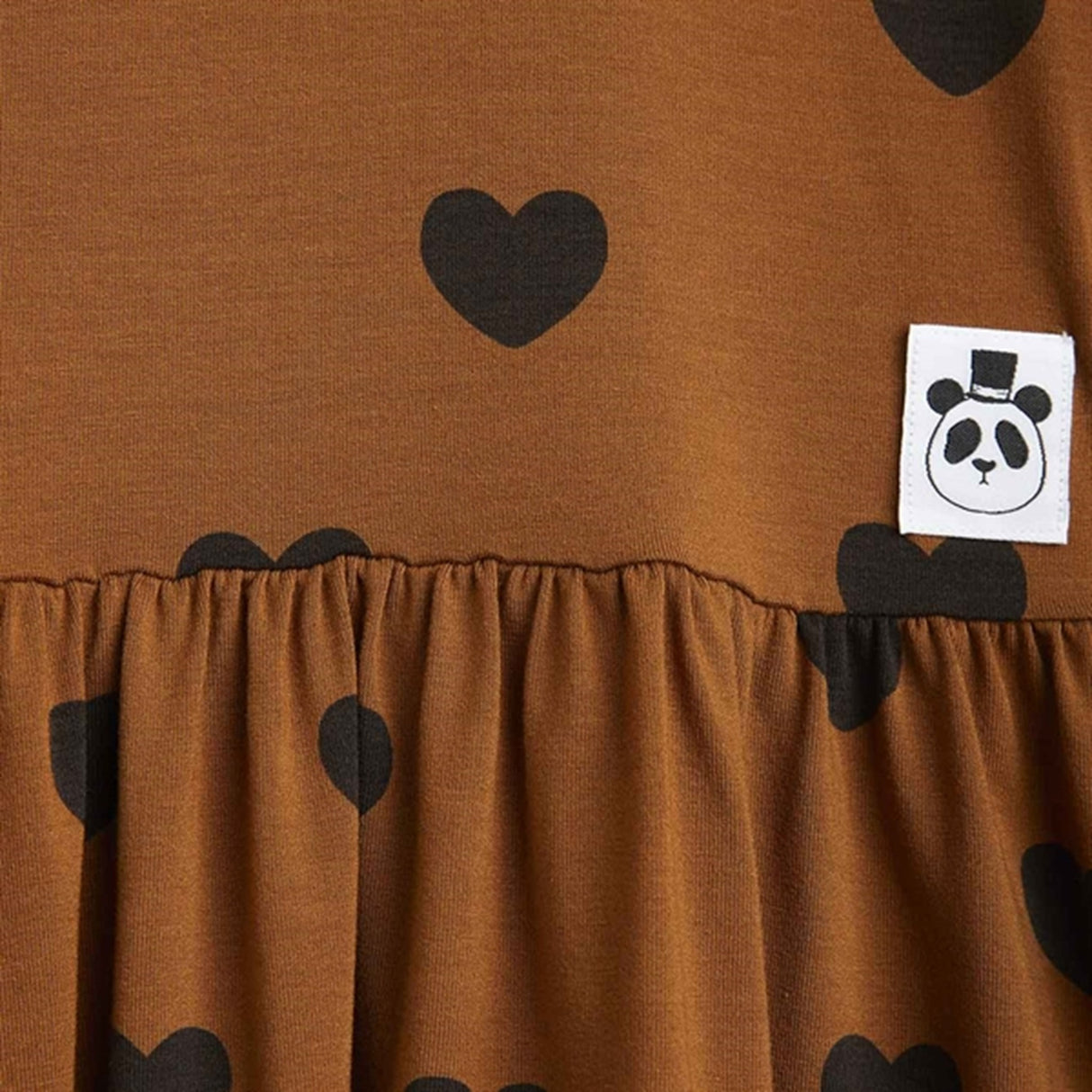 Mini Rodini Basic Hearts Brown Kjole