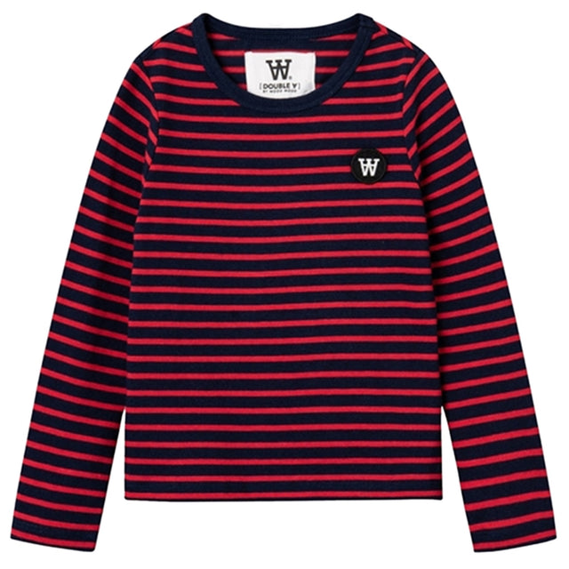 Wood Wood Navy/Red Stripes Kim Bluse