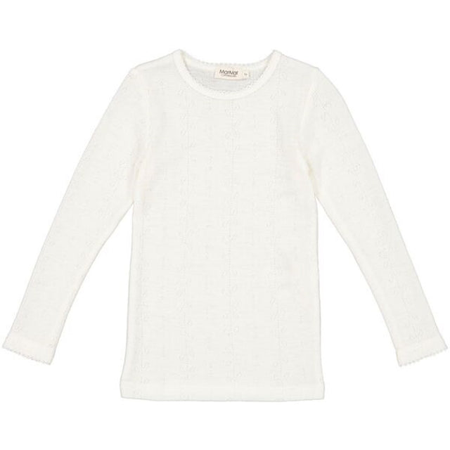 MarMar Wool Pointelle Natural Tamra Bluse