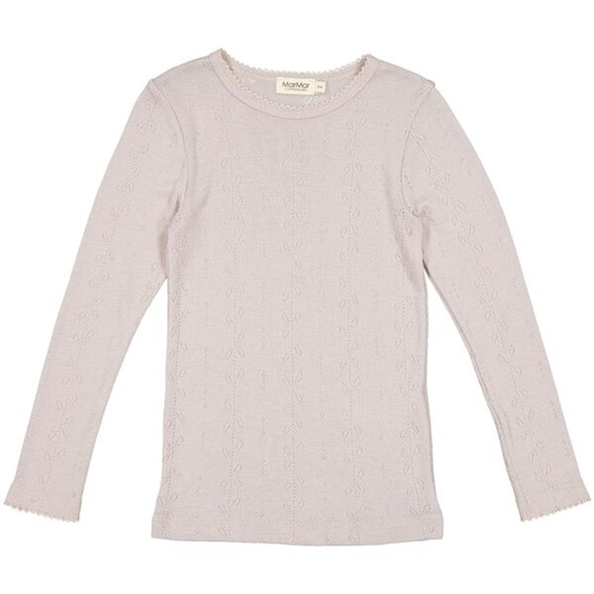 MarMar Wool Pointelle Soft Dove Tamra Bluse