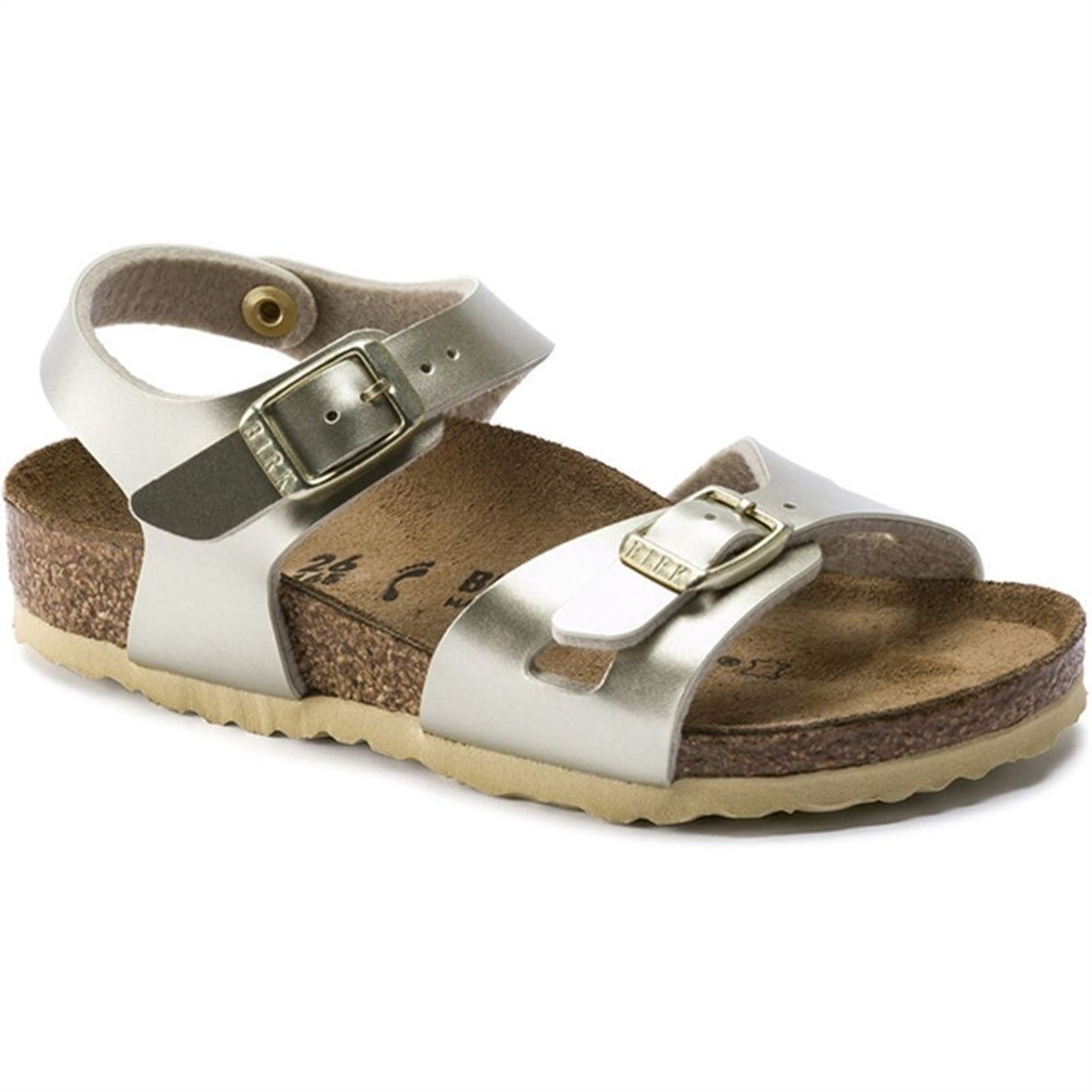 Birkenstock Rio Kids BF Electric Metallic Gold Sandal 5