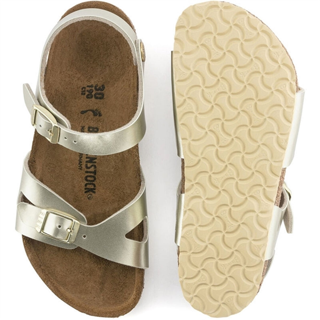 Birkenstock Rio Kids BF Electric Metallic Gold Sandal 8