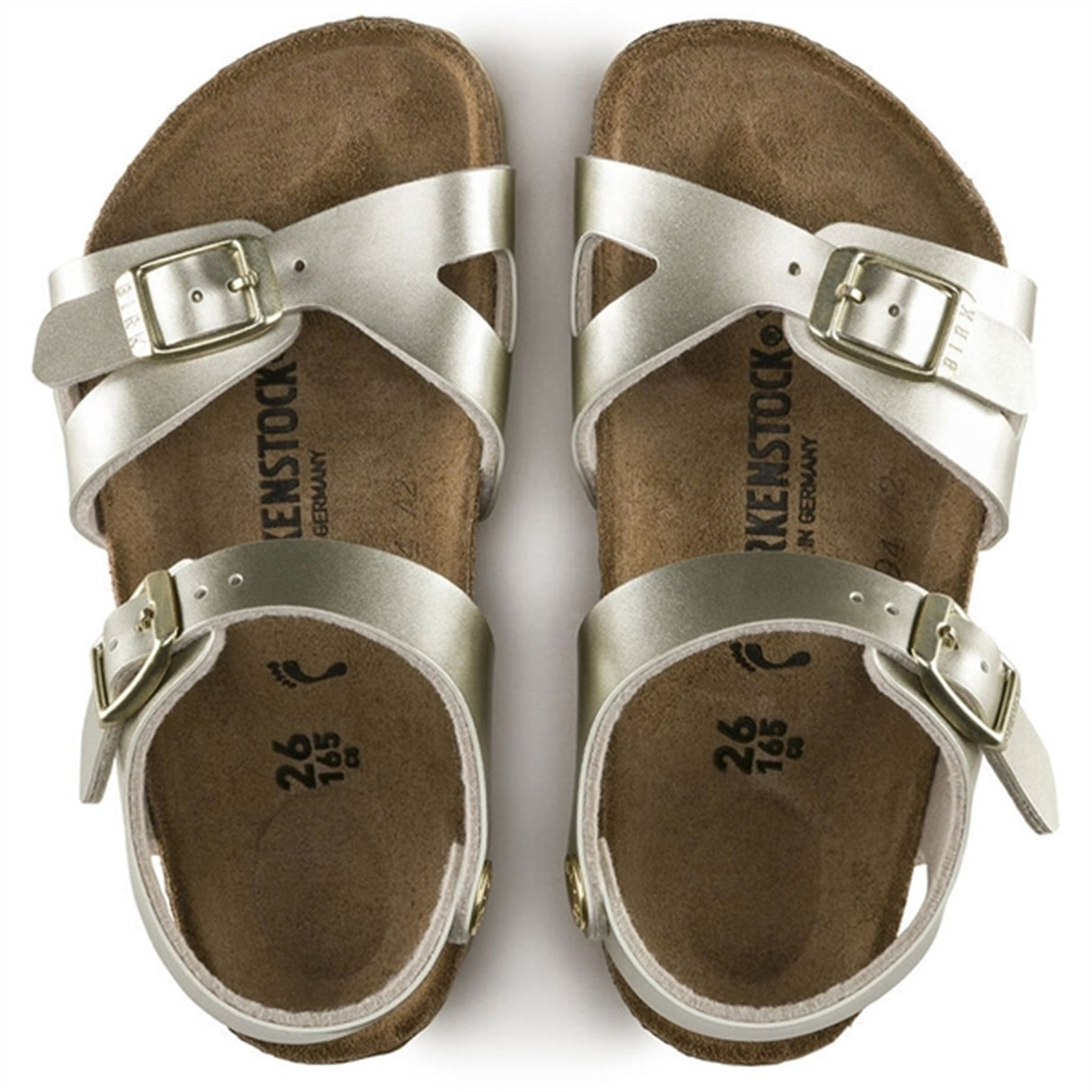 Birkenstock Rio Kids BF Electric Metallic Gold Sandal 7