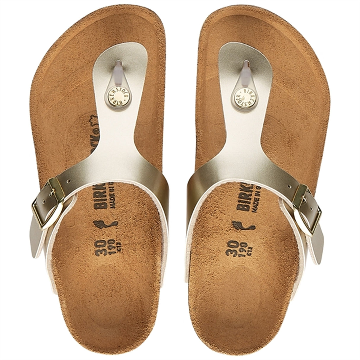 Birkenstock Gizeh Kids Electric Metallic Gold Sandal 3