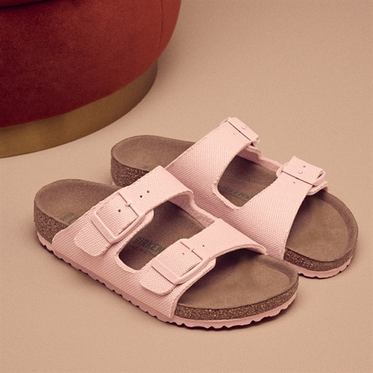 Birkenstock Arizona Kids TEX Canvas Soft Pink Sandal 3