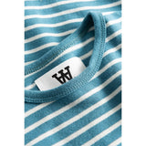 Wood Wood Bright Blue/Off White Stripes Kim Bluse 4