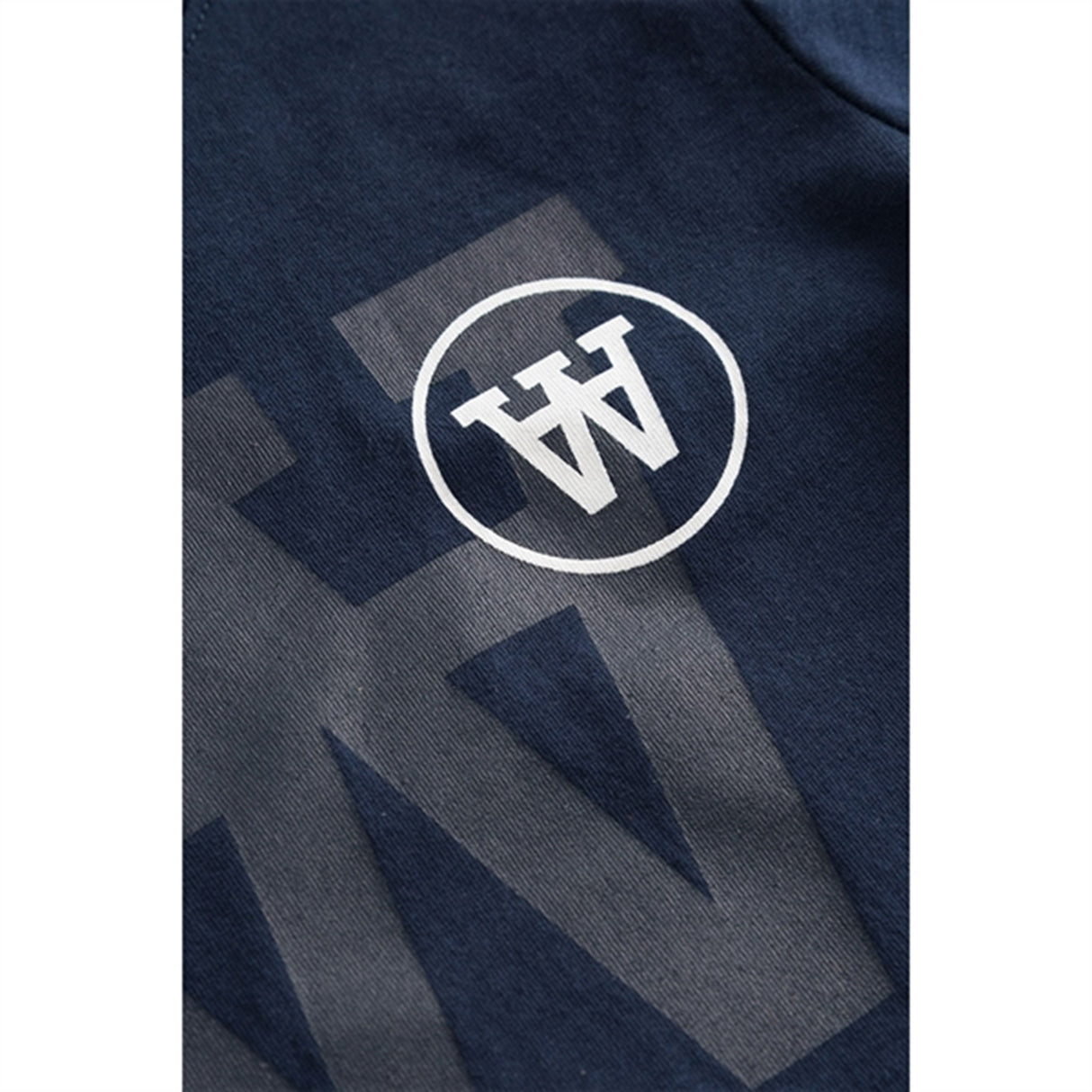 Wood Wood Navy Ola Tonal Logo T-shirt 3