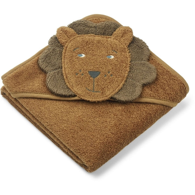 Liewood Augusta Hooded Towel Lion/Golden Caramel Mix