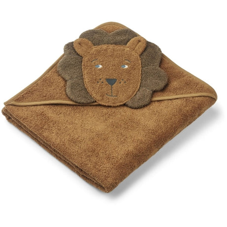 Liewood Albert Hooded Towel Lion/Golden Caramel Mix