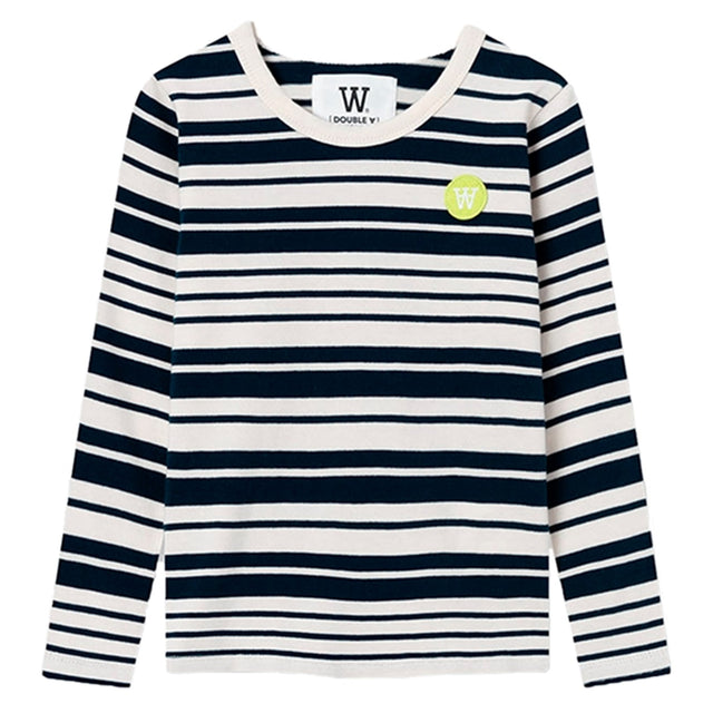 Wood Wood Off White/Navy Stripes Kim Bluse