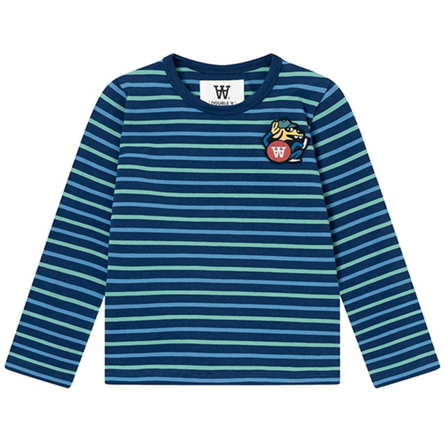 Wood Wood Navy stripes Kim Doggy Patch Bluse