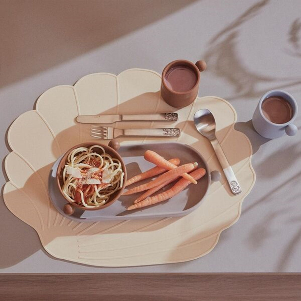 OYOY Bestik We Love Animals 3-pack Brushed Steel