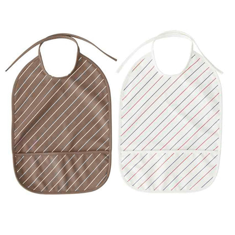 OYOY Hagesmæk Mellow/Choko Striped 2-Pak