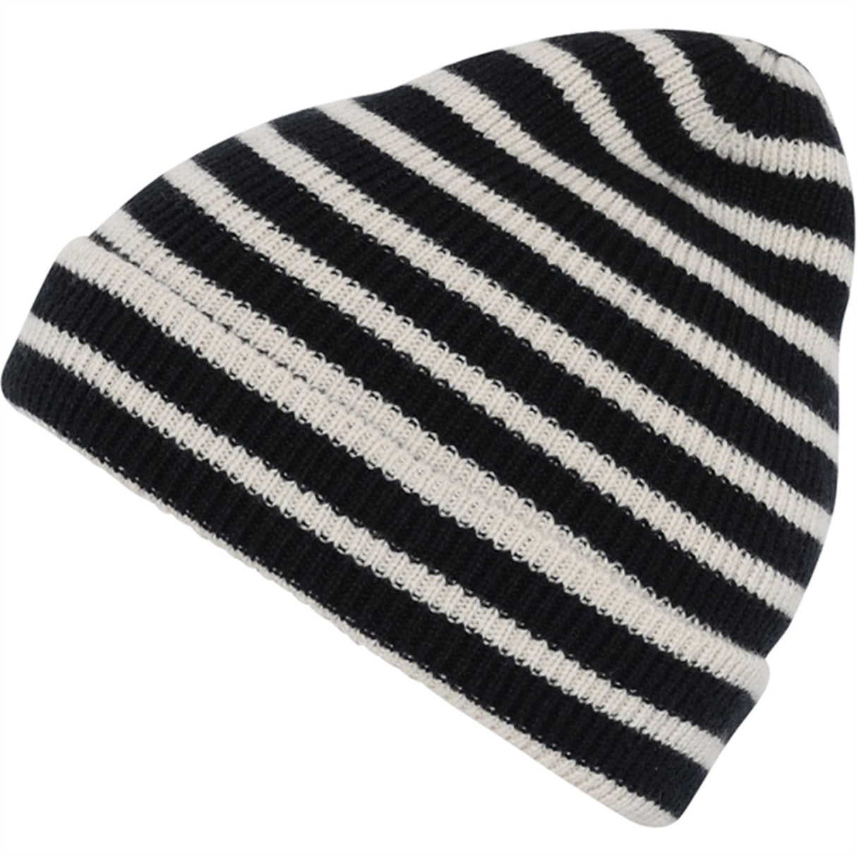 MP Danmark 97529 Bergen Uld Striped Beanie Dark Denim Melange