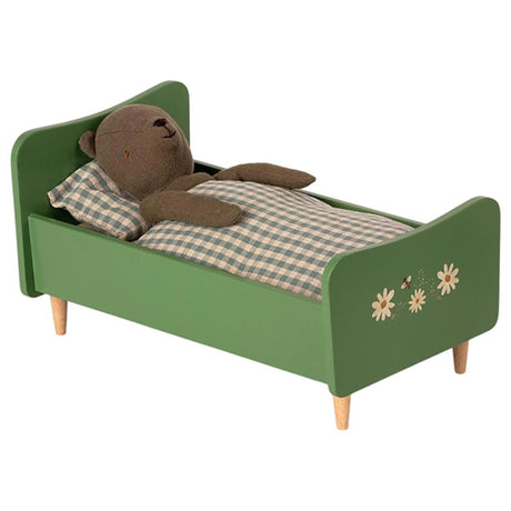 Maileg Miniature Seng Far Teddy Dusty Green