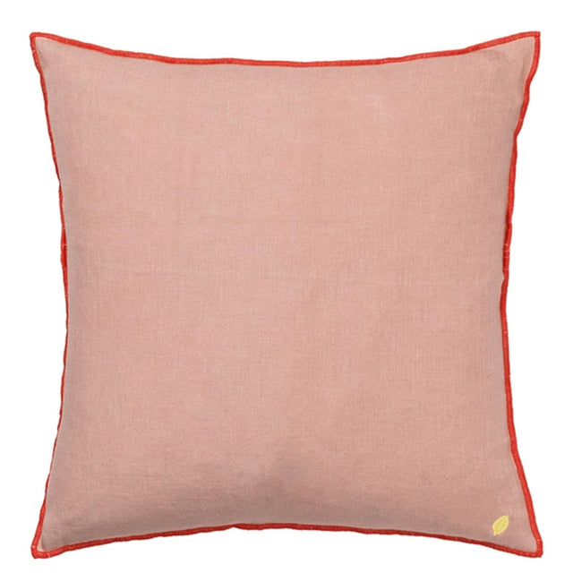 Ferm Living Contrast Hør Pude Dusty Rose