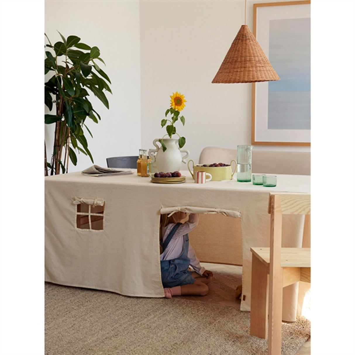 Ferm Living Settle Borddug Hus Off-White