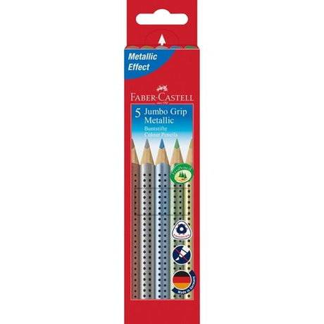 Faber Castell Jumbo Grip Metallic 5 Trekants Farveblyanter