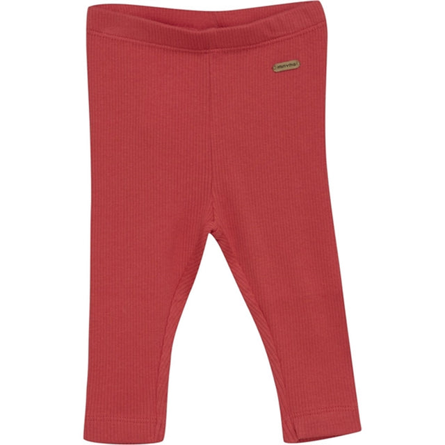 Minymo Tomato Puree Leggings Rib