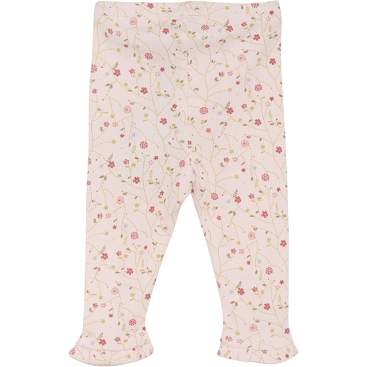 Minymo Pink Dogwood Leggings AOP Rib 3