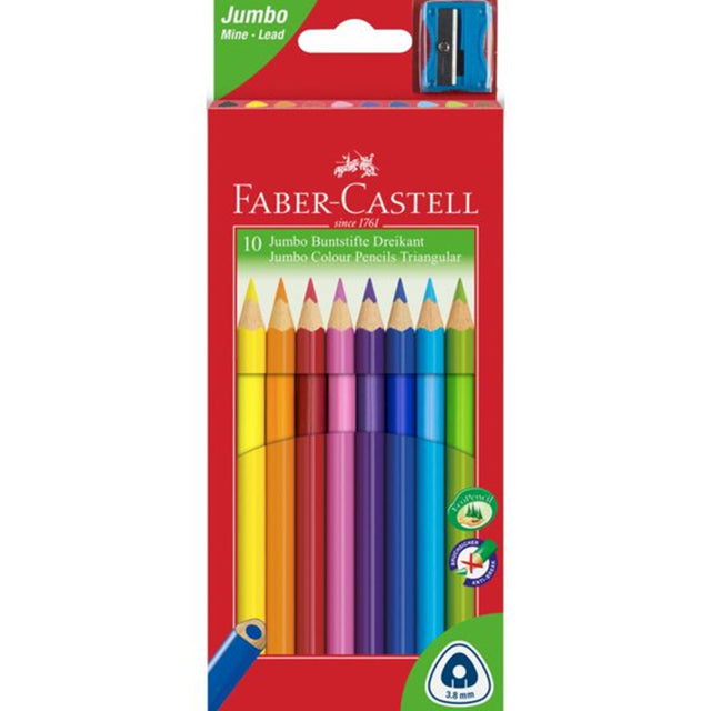 Faber Castell Jumbo 10 Trekants Farveblyanter