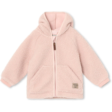 MINI A TURE Liff Teddy Fleece Jakke Rose Smoke