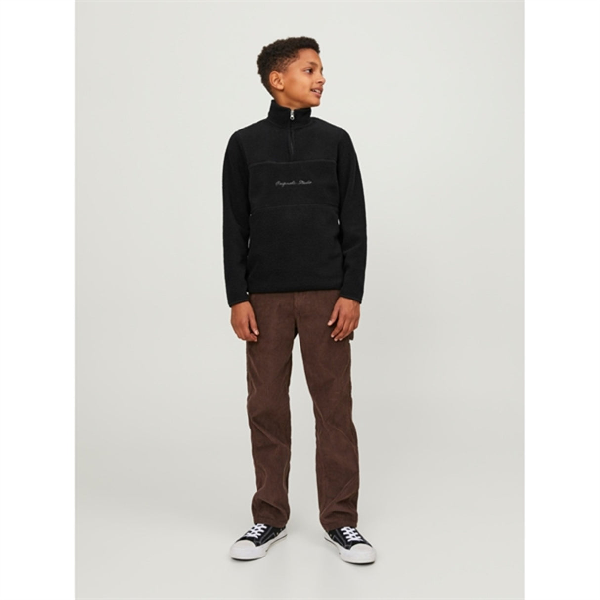 Jack & Jones Junior Black Hays Halfzip Fleece Jakke 4