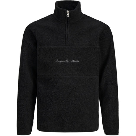 Jack & Jones Junior Black Hays Halfzip Fleece Jakke