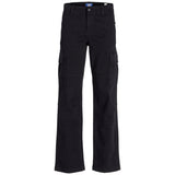 Jack & Jones Junior Black Kane Harlow Cargo Bukser Noos