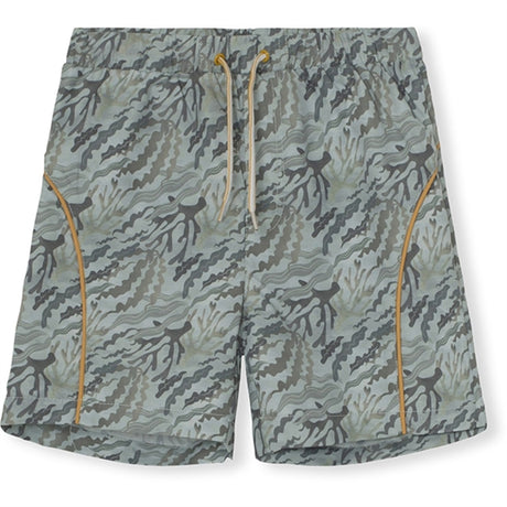 MINI A TURE Maki Printed Board Badeshorts Sea Weed Camo