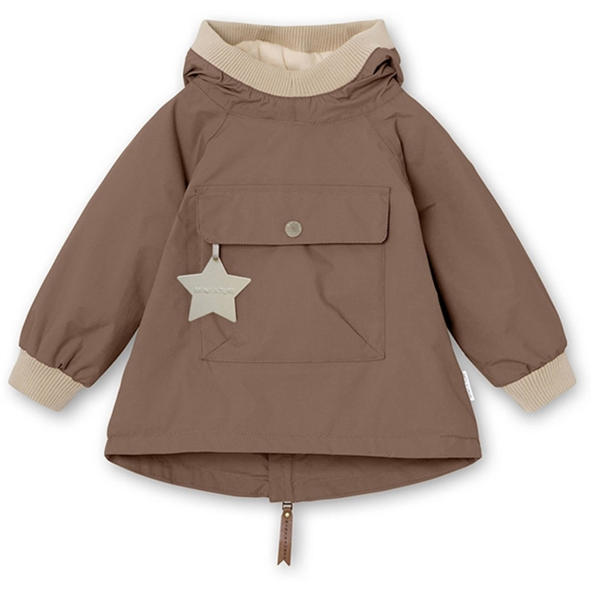 MINI A TURE Baby Vito Forårs Anorak m/Fleece Foer Brownie