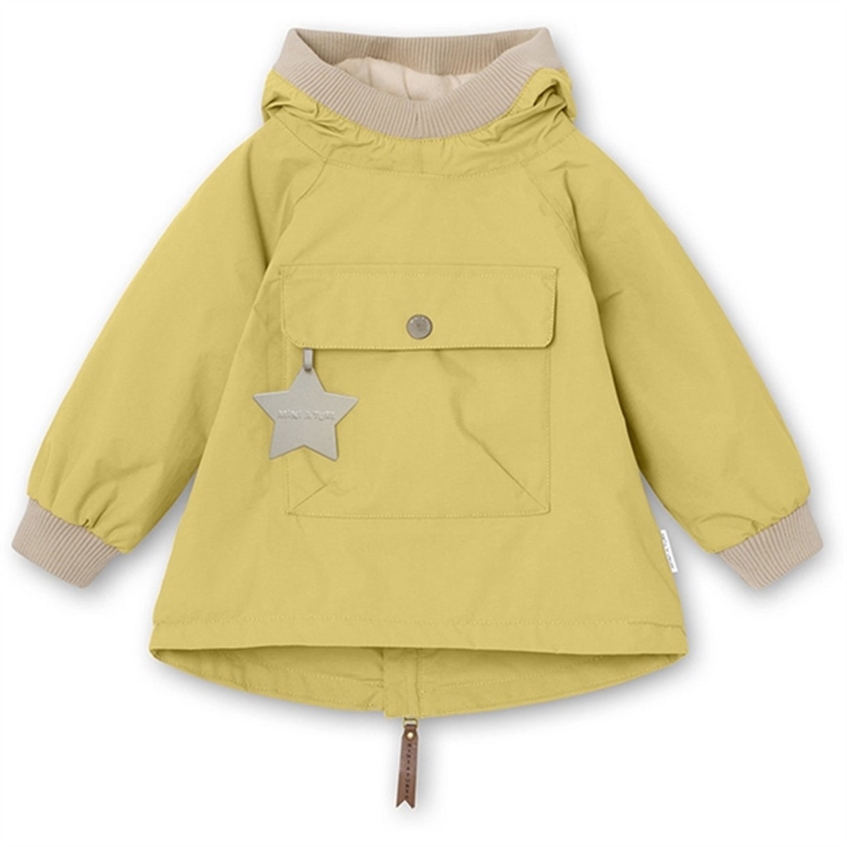 MINI A TURE Baby Vito Forårs Anorak m/Fleece Foer Dusky Citron