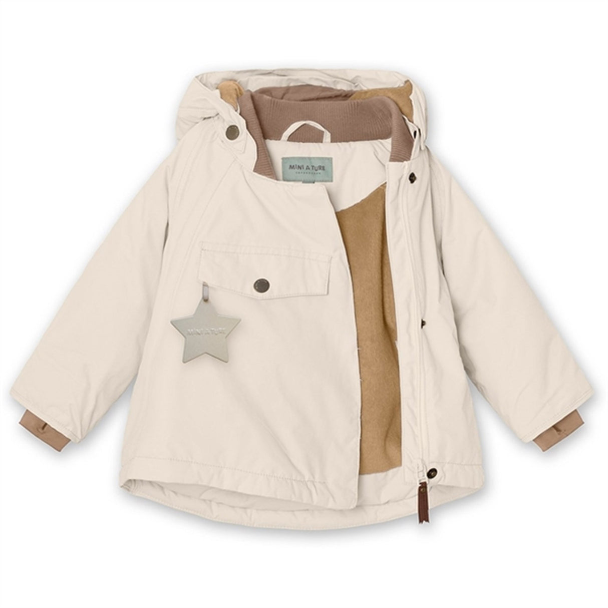 MINI A TURE Wang Fleece Vinterjakke Angora Cream 3