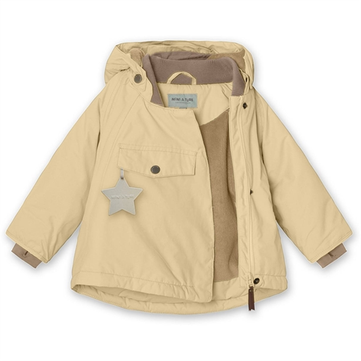 MINI A TURE Wang Fleece Vinterjakke Semolina Sand 4