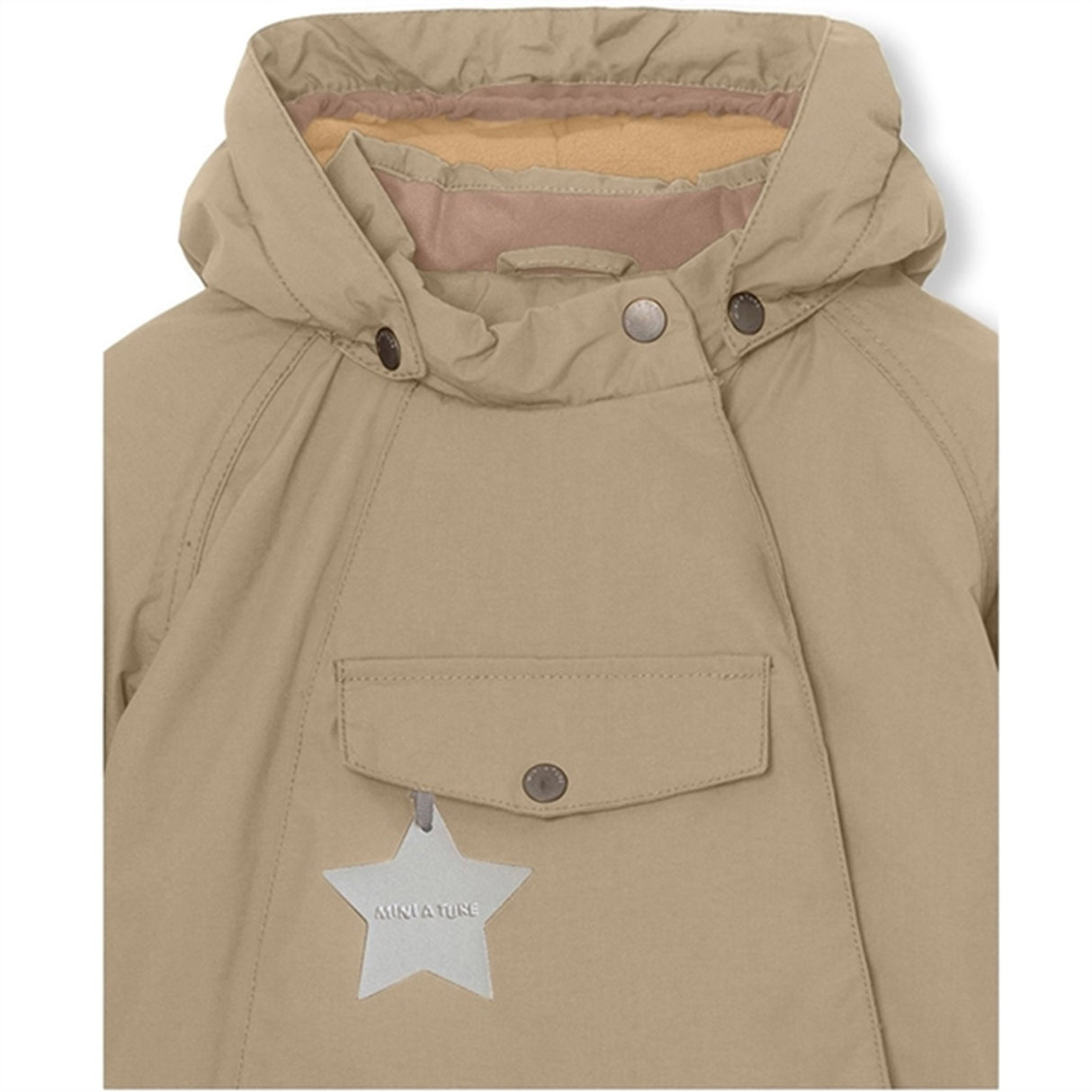 MINI A TURE Wang Fleece Vinterjakke Savannah Tan 4