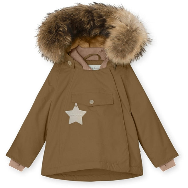 MINI A TURE Wang Fleece Fur Vinterjakke Wood