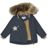 MINI A TURE Wang Fleece Fur Vinterjakke Blue Nights