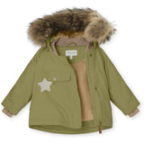 MINI A TURE Wang Fleece Fur Vinterjakke Mosstone 3