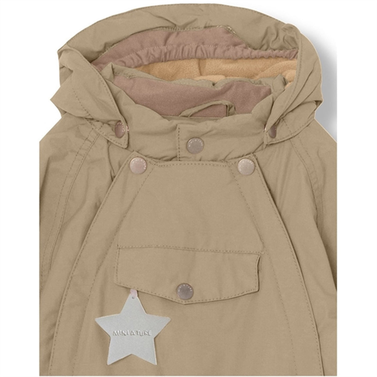 MINI A TURE Wisti Fleece Flyverdragt Savannah Tan 4