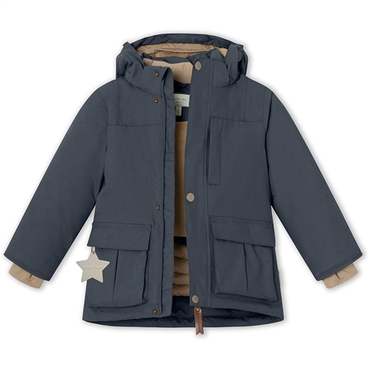 MINI A TURE Kastorio Fleece Vinterjakke Blue Nights 3