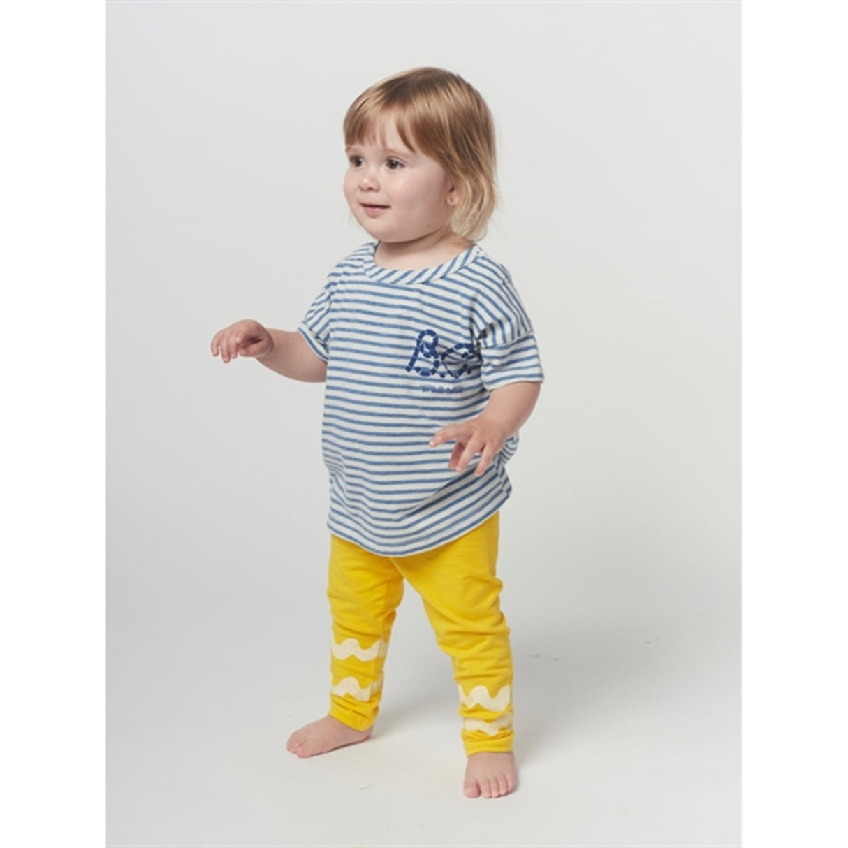 Bobo Choses Blue Blue Stripes T-Shirt 4