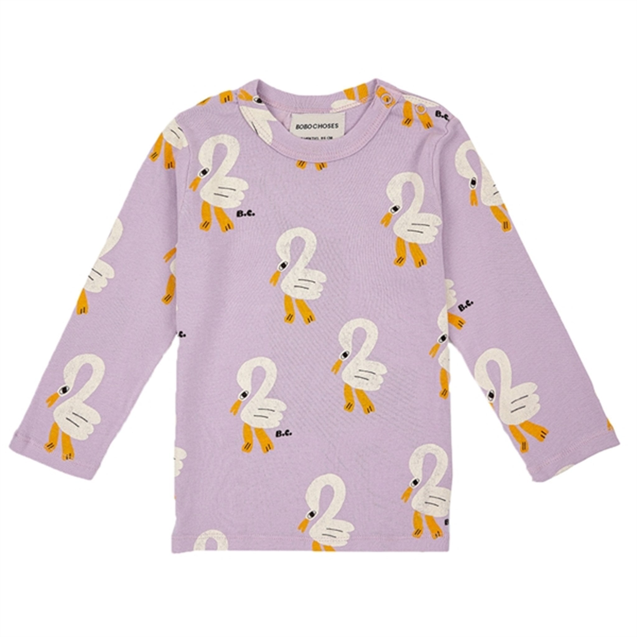 Bobo Choses Lavender Pelican All Over Bluse