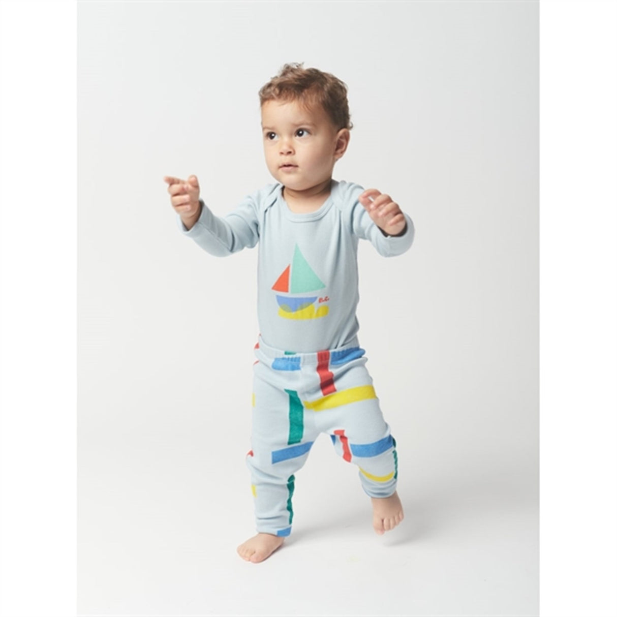 Bobo Choses Light Blue Multicolor Sail Boat Body 3