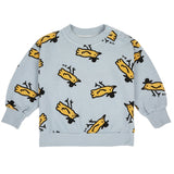 Bobo Choses Light Blue Mr Birdie All Over Sweatshirt