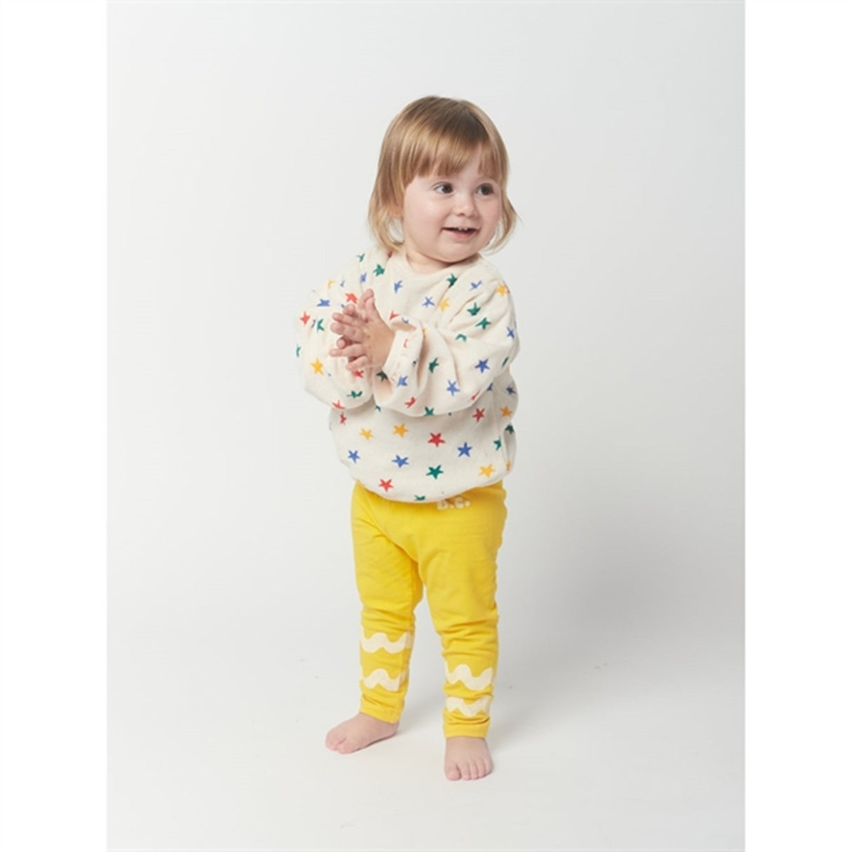 Bobo Choses White Multicolor Stars All Over Terry Sweatshirt 3