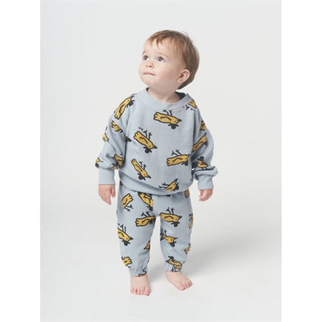 Bobo Choses Light Blue Mr Birdie All Over Sweatpants 2