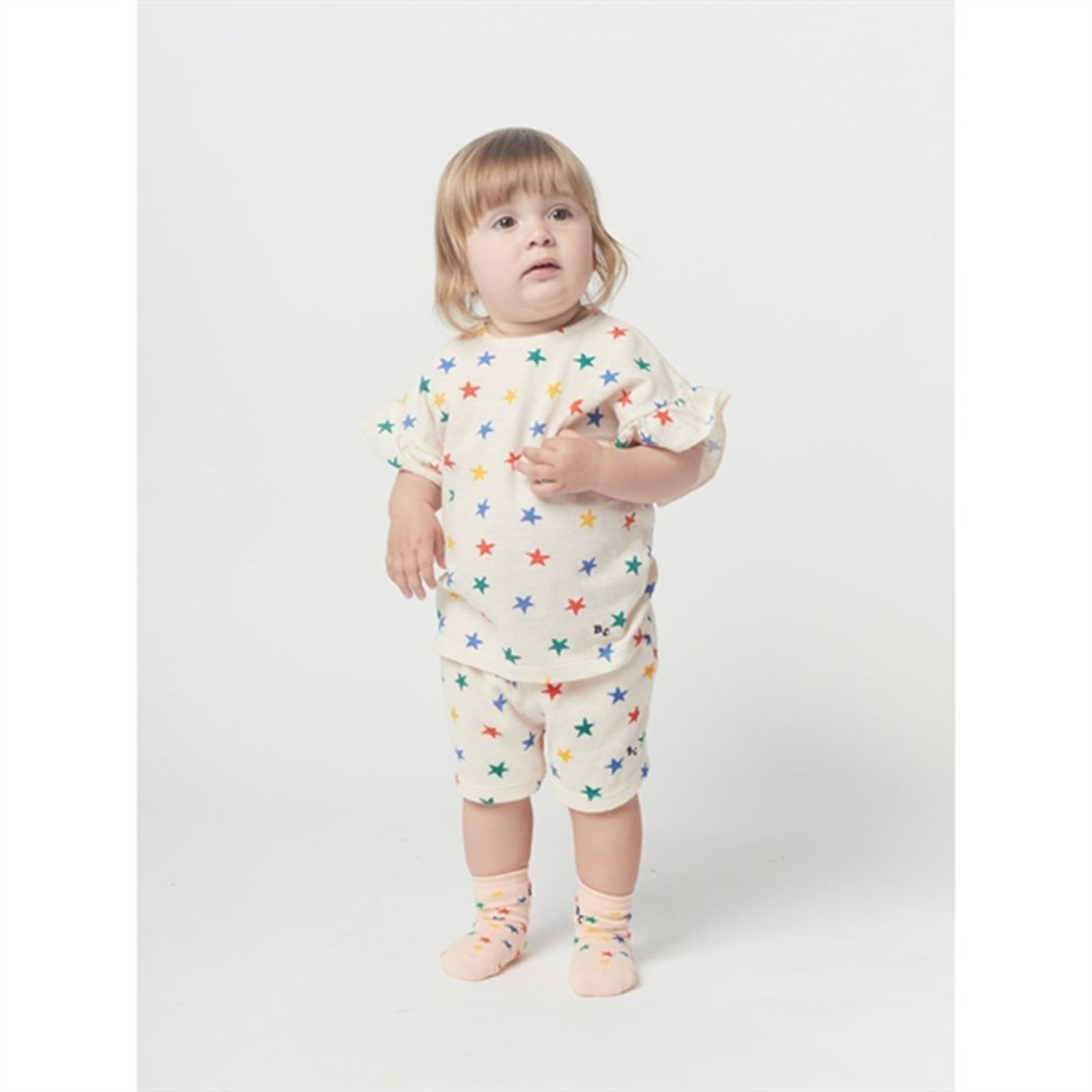 Bobo Choses White Multicolor Stars Terry Shorts 2