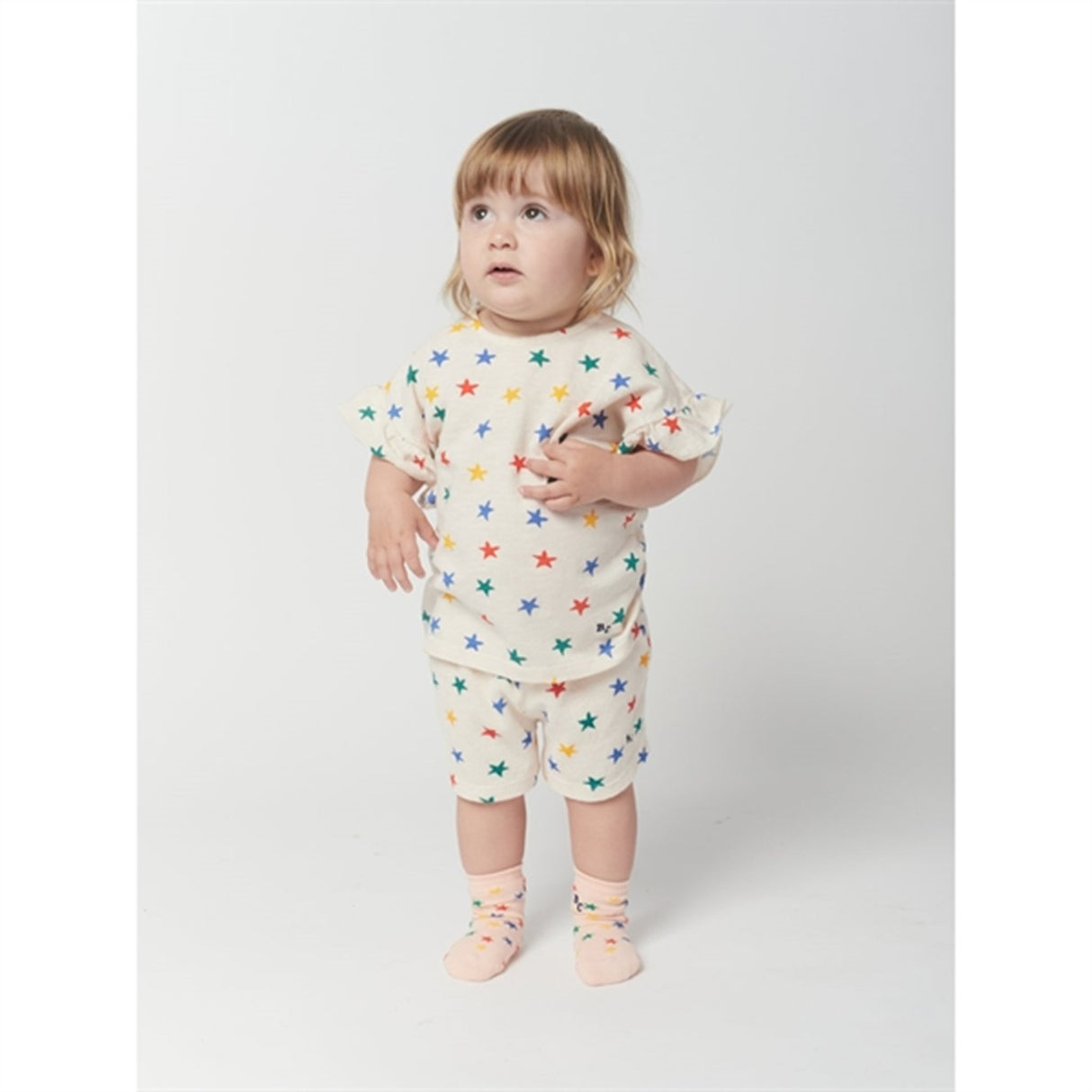 Bobo Choses White Multicolor Stars Terry Shorts 3